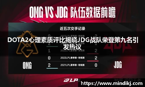 DOTA2心理素质评比揭晓JDG战队荣登第九名引发热议