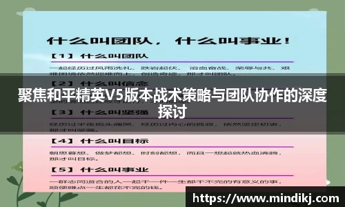 聚焦和平精英V5版本战术策略与团队协作的深度探讨